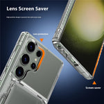 Samsung Galaxy S25 Ultra Clear-skal PC+TPU mobilskal Korthållare Stöd