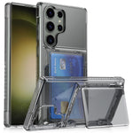 Samsung Galaxy S25 Ultra Clear-skal PC+TPU mobilskal Korthållare Stöd