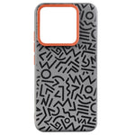 For Xiaomi 14 Case Pattern Graffiti PU+PC+TPU Phone Cover with Metal Lens Frame