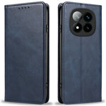 For Xiaomi Redmi Note 14 Pro+ 5G Case Strong Magnetic PU Leather Phone Cover Calf Texture
