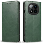 For Xiaomi Redmi Note 14 Pro+ 5G Case Strong Magnetic PU Leather Phone Cover Calf Texture