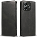 For Xiaomi Redmi Note 14 5G Case Strong Magnetic PU Leather Phone Cover Calf Texture