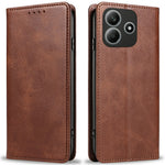 For Xiaomi Redmi Note 14 5G Case Strong Magnetic PU Leather Phone Cover Calf Texture