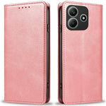 For Xiaomi Redmi Note 14 5G Case Strong Magnetic PU Leather Phone Cover Calf Texture