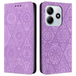 For Xiaomi Redmi Note 14 5G Case Imprinted Flower Wallet Stand Leather Phone Cover
