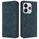 For Xiaomi Redmi Note 14 5G Case Imprinted Flower Wallet Stand Leather Phone Cover