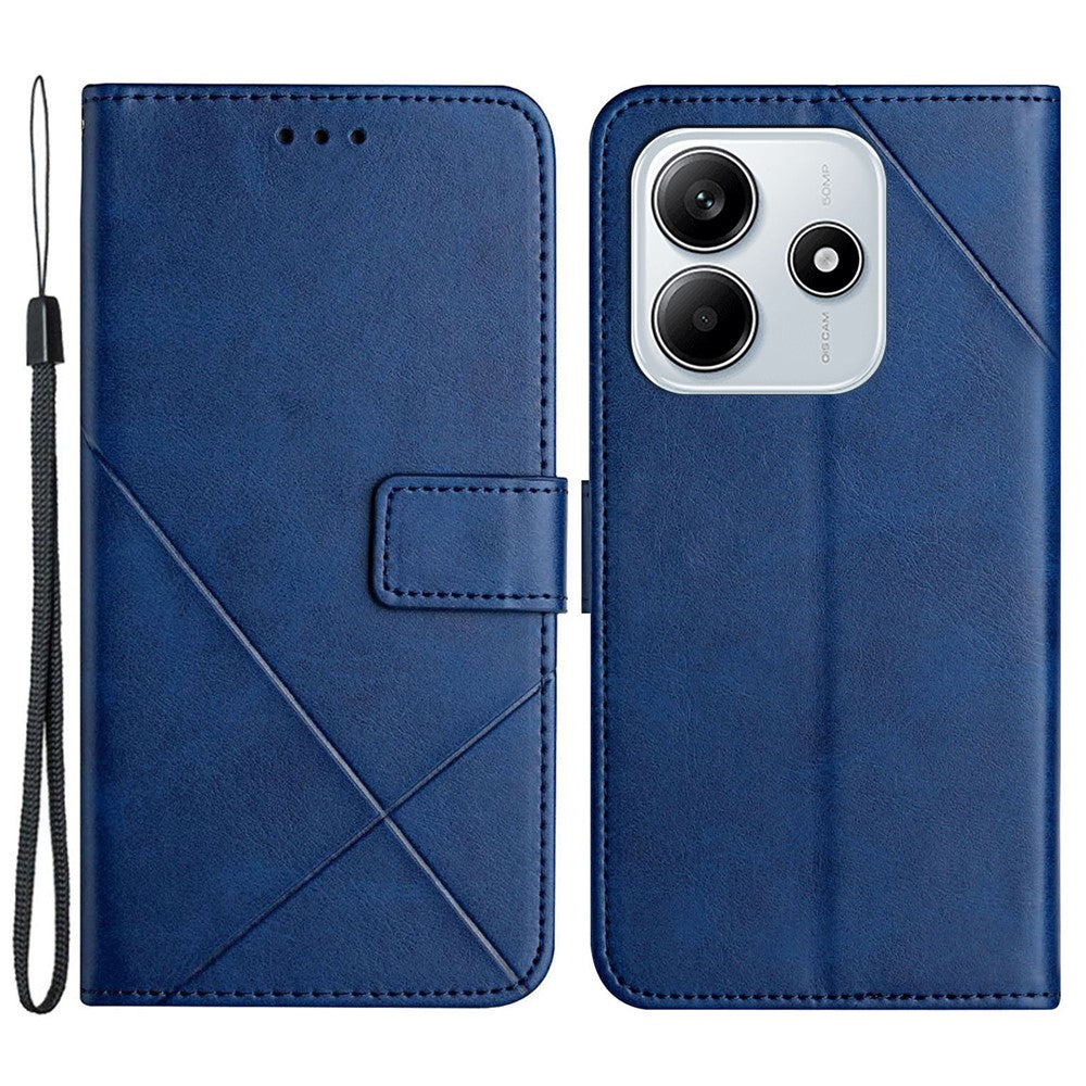 For Xiaomi Redmi Note 14 5G Leather Case Line Pattern Wallet Phone Cover