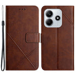 For Xiaomi Redmi Note 14 5G Leather Case Line Pattern Wallet Phone Cover