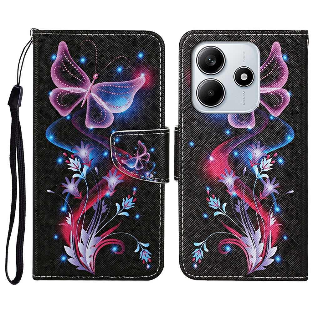 For Xiaomi Redmi Note 14 5G Case Pattern Printing Protective Leather Folio Phone Cover