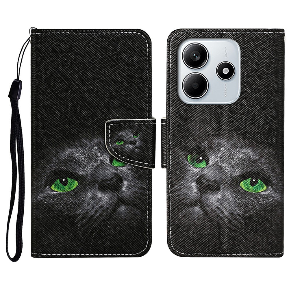 For Xiaomi Redmi Note 14 5G Case Pattern Printing Protective Leather Folio Phone Cover