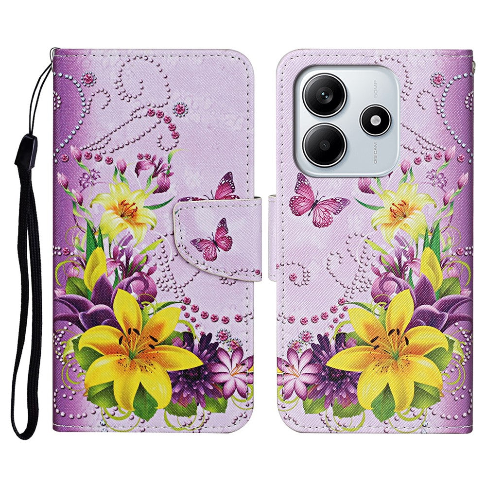 For Xiaomi Redmi Note 14 5G Case Pattern Printing Protective Leather Folio Phone Cover
