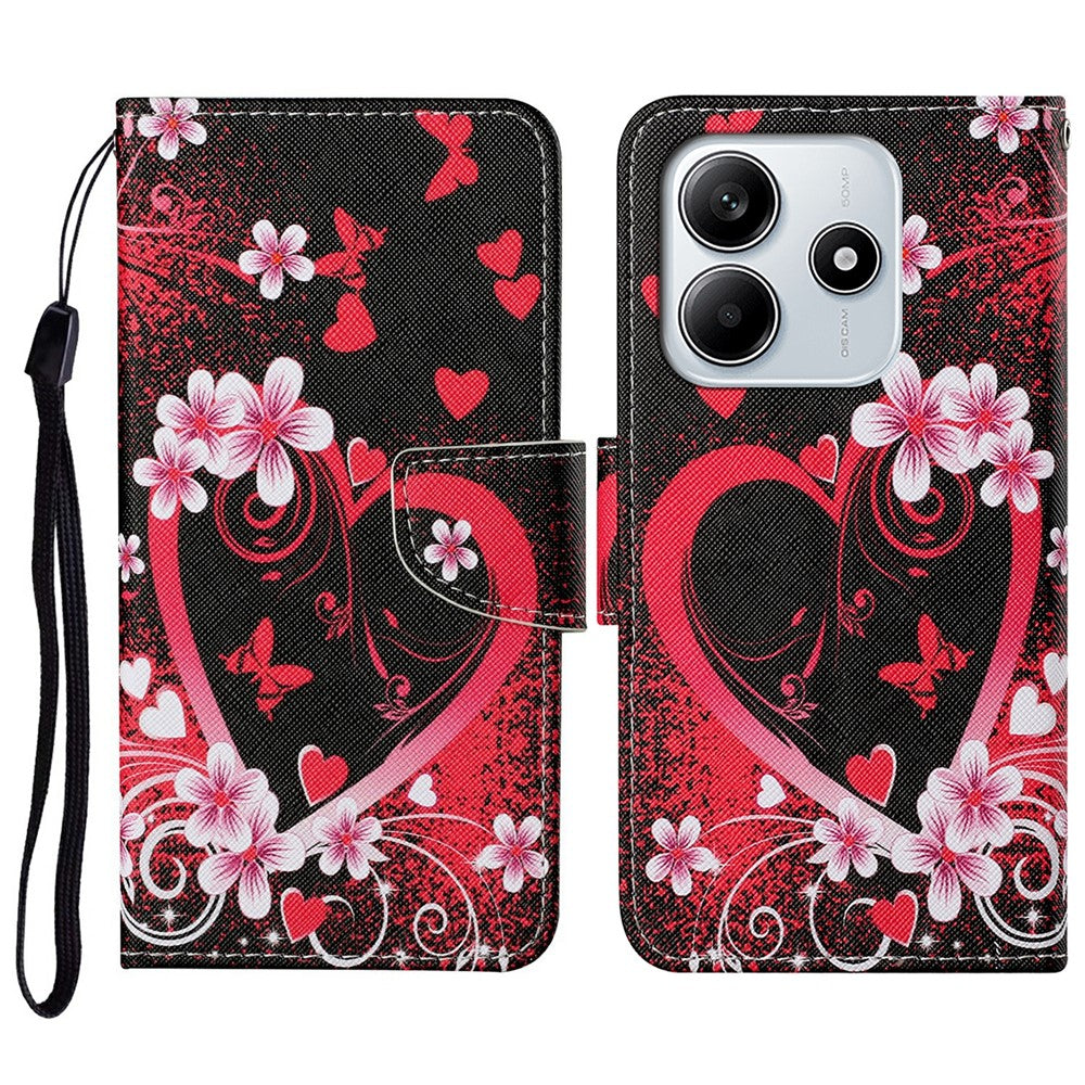 For Xiaomi Redmi Note 14 5G Case Pattern Printing Protective Leather Folio Phone Cover