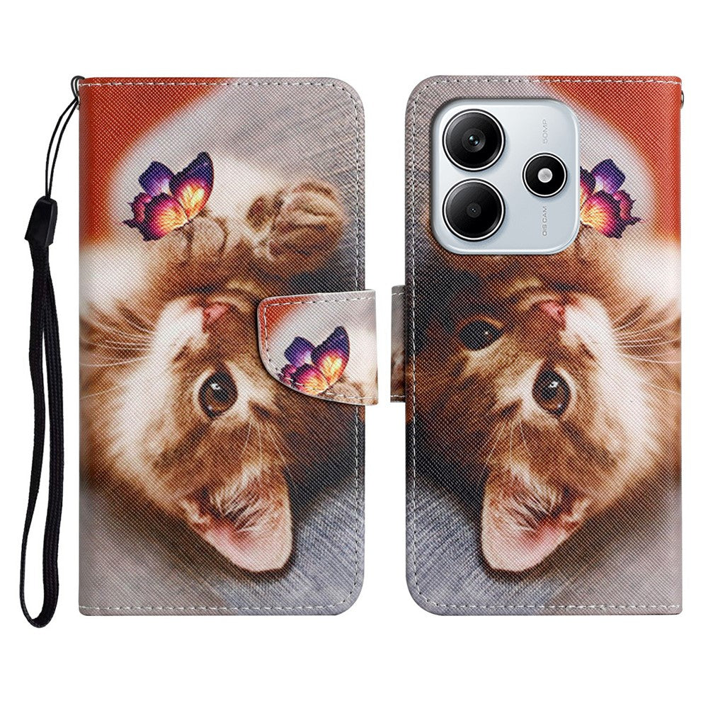 For Xiaomi Redmi Note 14 5G Case Pattern Printing Protective Leather Folio Phone Cover