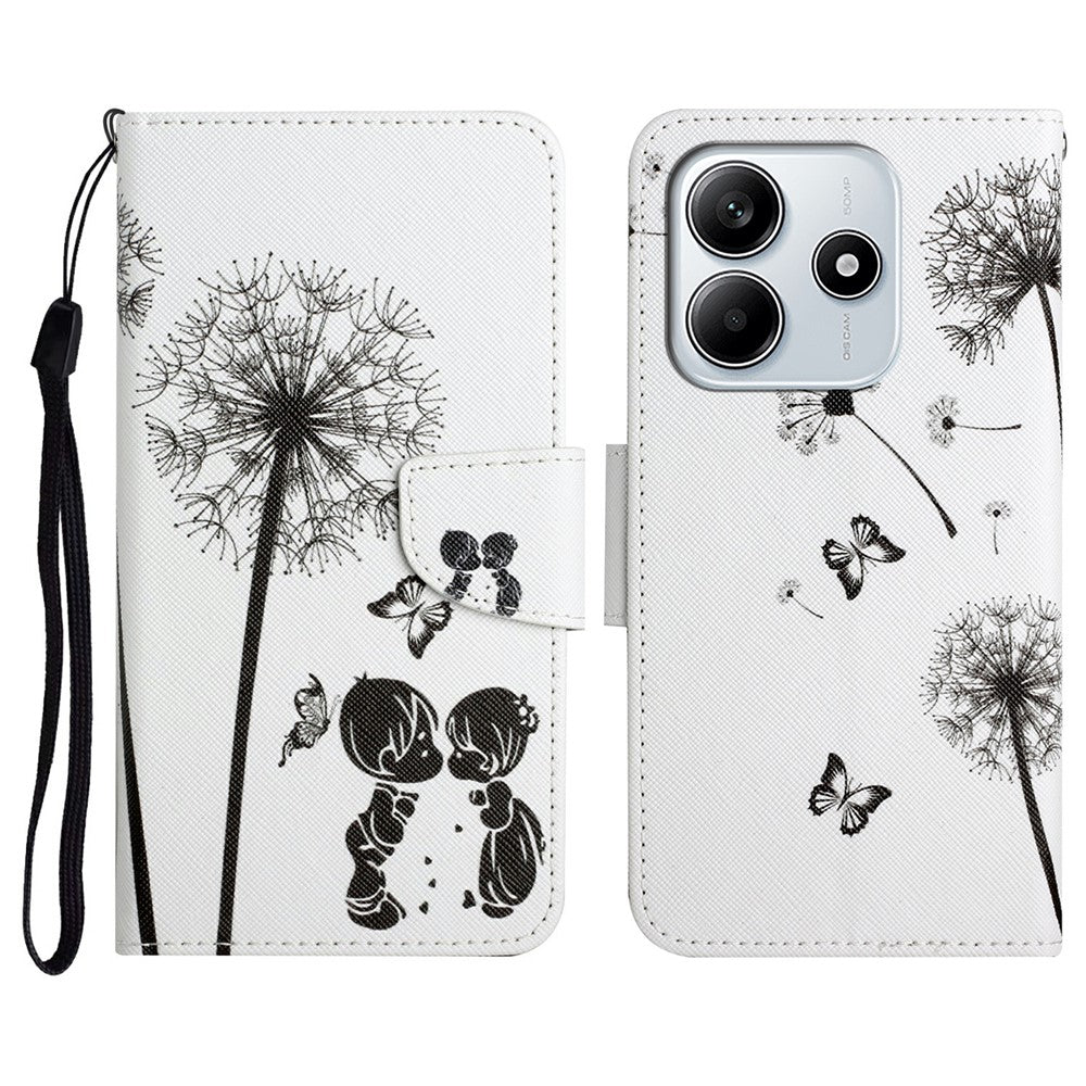 For Xiaomi Redmi Note 14 5G Case Pattern Printing Protective Leather Folio Phone Cover