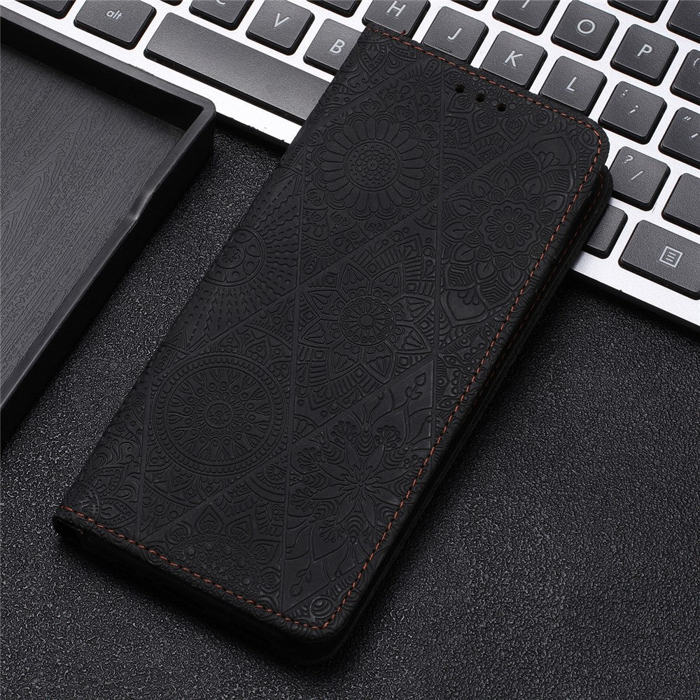 For Xiaomi Redmi Note 14 Pro+ 5G / Note 14 Pro 5G / Note 14 Pro 4G / Poco X7 5G Case Imprinted Flower Wallet Stand Leather Phone Cover