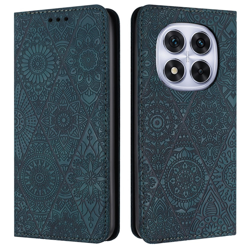 For Xiaomi Redmi Note 14 Pro+ 5G / Note 14 Pro 5G / Note 14 Pro 4G / Poco X7 5G Case Imprinted Flower Wallet Stand Leather Phone Cover
