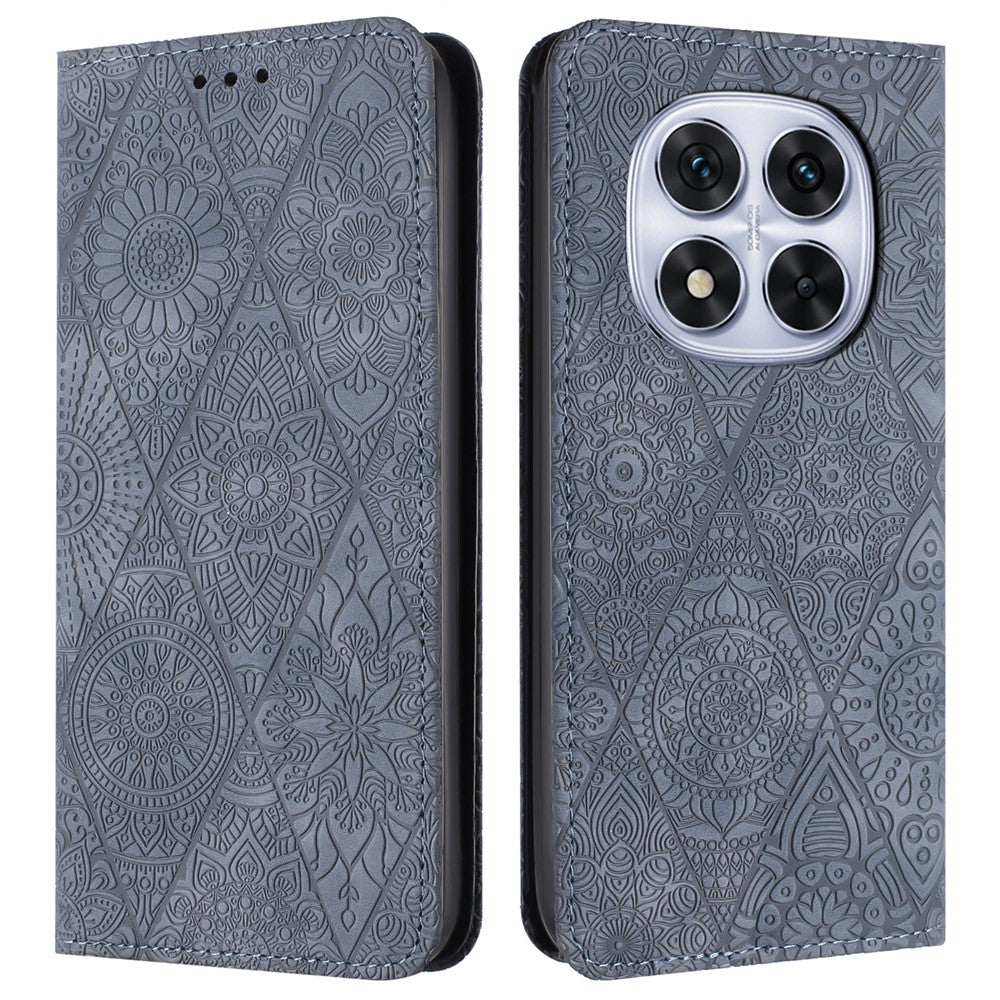For Xiaomi Redmi Note 14 Pro+ 5G / Note 14 Pro 5G / Note 14 Pro 4G / Poco X7 5G Case Imprinted Flower Wallet Stand Leather Phone Cover