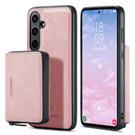 CASEME Til Samsung Galaxy S24 FE Etui JEEHOOD J02 Aftageligt 2-i-1 Læderbelagt TPU Telefoncover med Stander og Lynlåspung