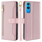 For OnePlus Nord CE4 Lite 5G / Oppo K12x 5G (China) Case PU Leather Crossbody Phone Cover with Zipper Pocket Wallet