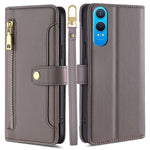 For OnePlus Nord CE4 Lite 5G / Oppo K12x 5G (China) Case PU Leather Crossbody Phone Cover with Zipper Pocket Wallet