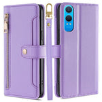 OnePlus Nord CE4 Lite 5G / Oppo K12x 5G (Kina) etui i PU-læder med skulderrem og lynlås, pung
