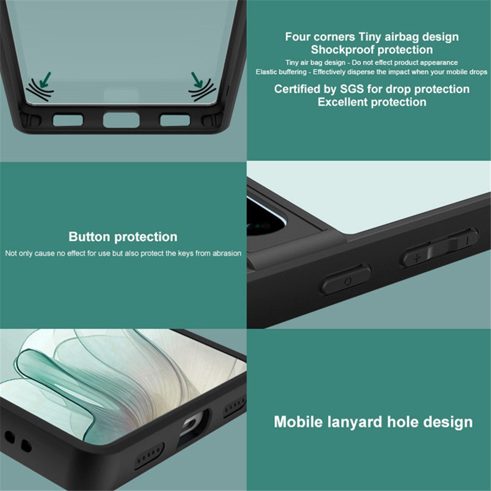 IMAK UX-9A Series for Xiaomi 14T Pro Clear Case TPU+PC Phone Cover Reinforced Corners