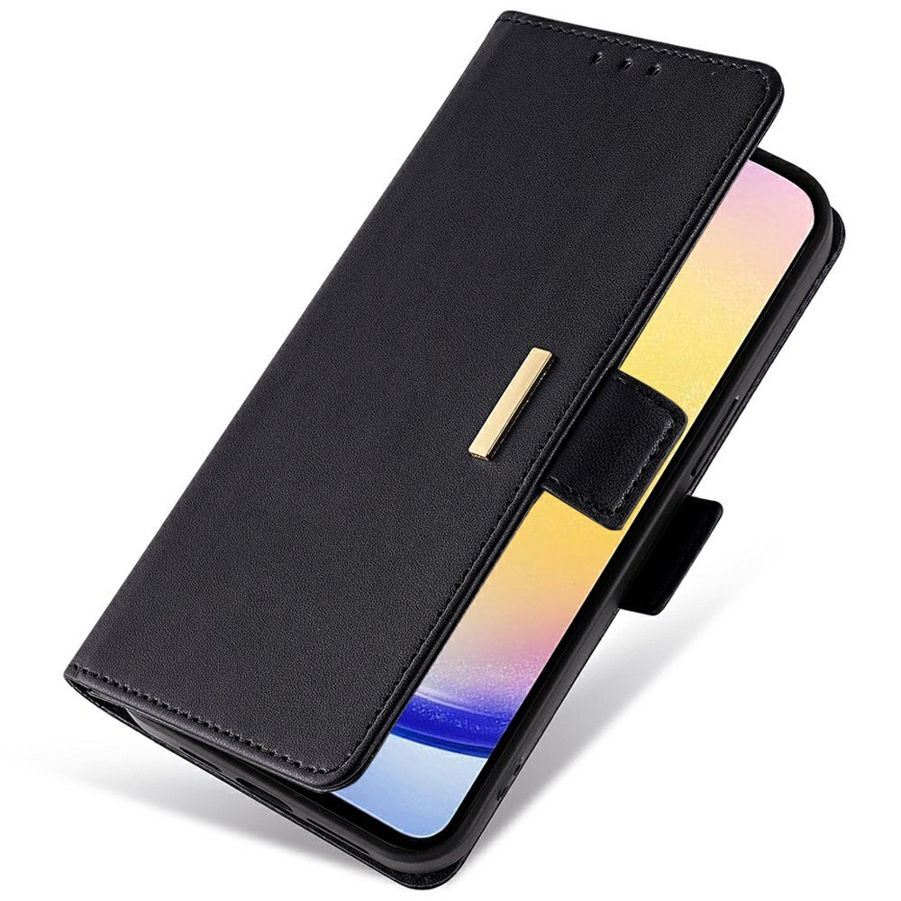 Samsung Galaxy A15 5G Läderplånboksfodral RFID-blockerande stativ med handrem