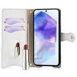 Til Samsung Galaxy A15 5G lædercover pung stativ med uregelmæssig hale-stil og kæderem