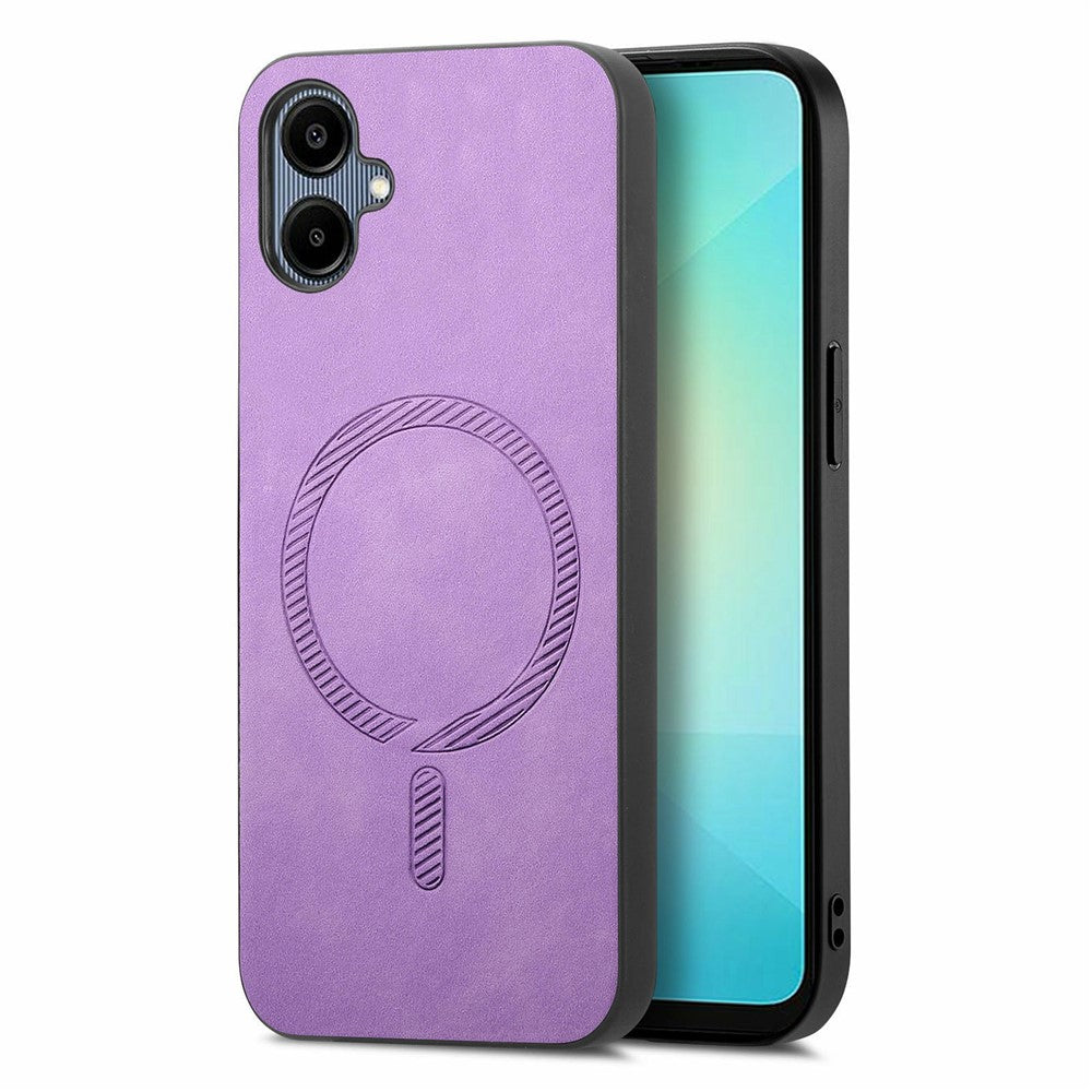 For Samsung Galaxy A06 4G Leather Back Magnetic Case Skin-Touch Phone Cover