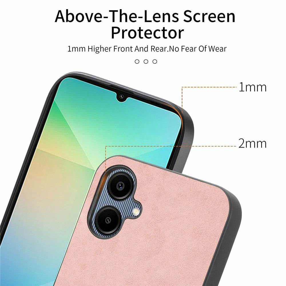 For Samsung Galaxy A06 4G Leather Back Magnetic Case Skin-Touch Phone Cover