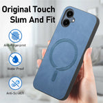 For Samsung Galaxy A06 4G Leather Back Magnetic Case Skin-Touch Phone Cover