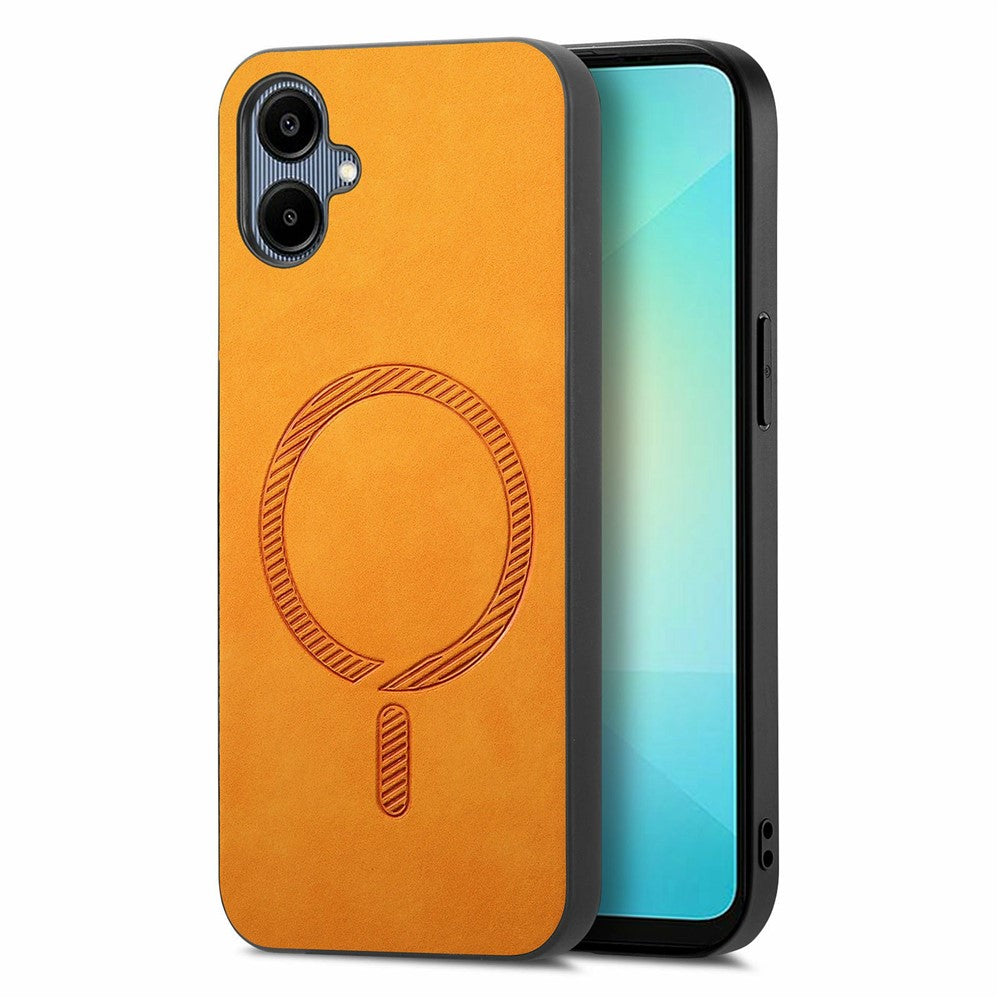 For Samsung Galaxy A06 4G Leather Back Magnetic Case Skin-Touch Phone Cover