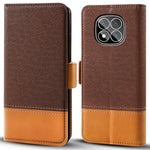 For Xiaomi Redmi Note 14 Pro+ 5G Case Color Splicing PU Leather Wallet Phone Cover