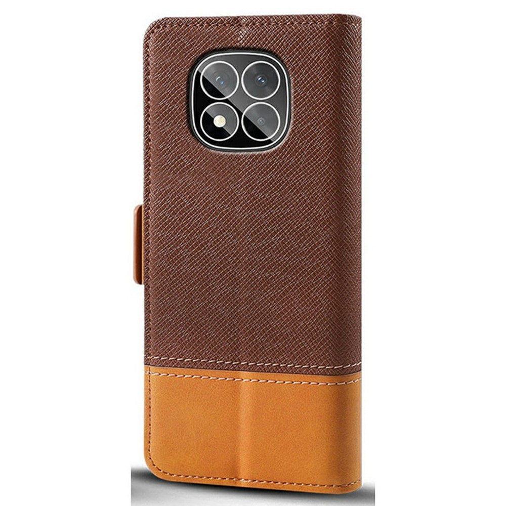 For Xiaomi Redmi Note 14 Pro+ 5G Case Color Splicing PU Leather Wallet Phone Cover