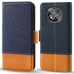 For Xiaomi Redmi Note 14 Pro+ 5G Case Color Splicing PU Leather Wallet Phone Cover