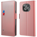 For Xiaomi Redmi Note 14 Pro 5G / Poco X7 5G Case Stand PU Leather Phone Cover Card Holder Mirror
