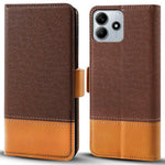 For Xiaomi Redmi Note 14 5G Case Color Splicing PU Leather Wallet Phone Cover