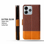 For Xiaomi Redmi Note 14 5G Case Color Splicing PU Leather Wallet Phone Cover