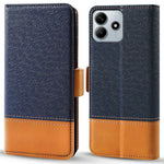 For Xiaomi Redmi Note 14 5G Case Color Splicing PU Leather Wallet Phone Cover