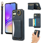 Samsung Galaxy A05 4G PU-läderfodral med korthållare, stativ och handledsrem