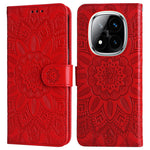 For Xiaomi Redmi Note 14 Pro+ 5G / Note 14 Pro 5G / Poco X7 5G Case Sunflower Imprint Leather Wallet Phone Cover