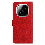 For Xiaomi Redmi Note 14 Pro+ 5G / Note 14 Pro 5G / Poco X7 5G Case Sunflower Imprint Leather Wallet Phone Cover