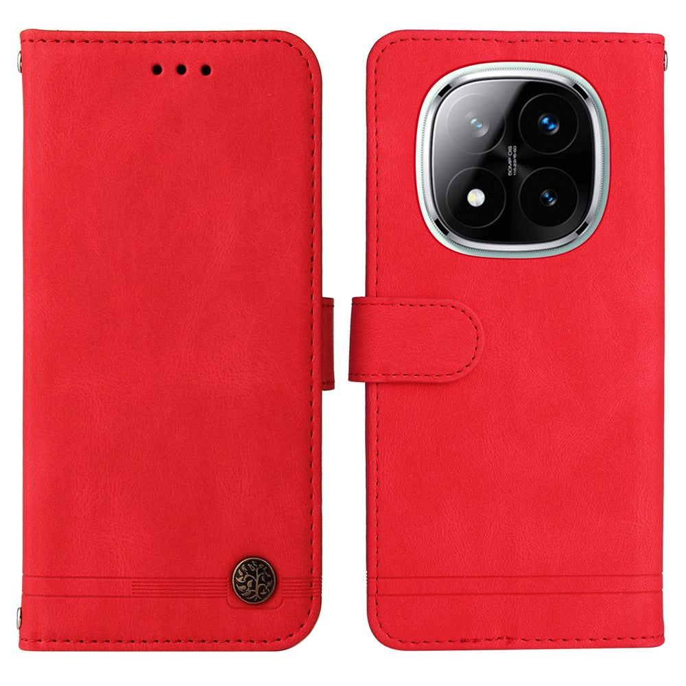 For Xiaomi Redmi Note 14 Pro+ 5G / Note 14 Pro 5G / Poco X7 5G Leather Wallet Cases Skin Touch Phone Cover Stand with Strap