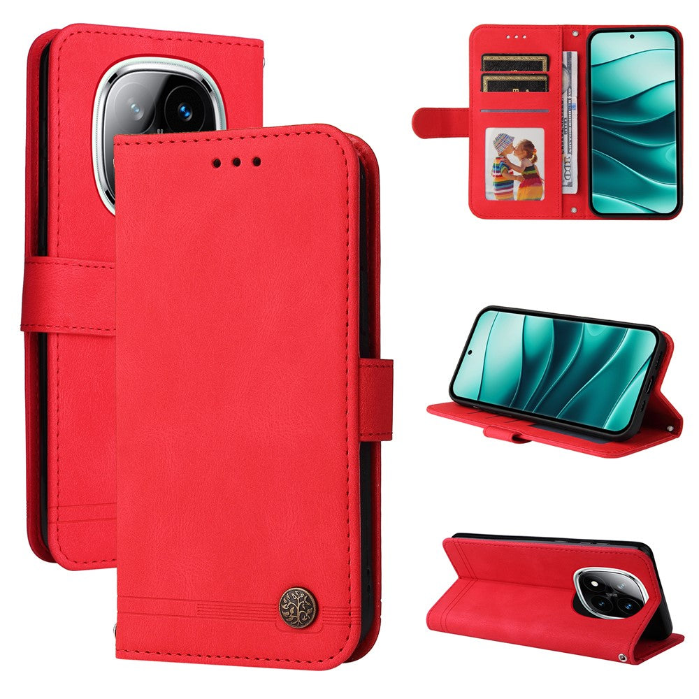 For Xiaomi Redmi Note 14 Pro+ 5G / Note 14 Pro 5G / Poco X7 5G Leather Wallet Cases Skin Touch Phone Cover Stand with Strap