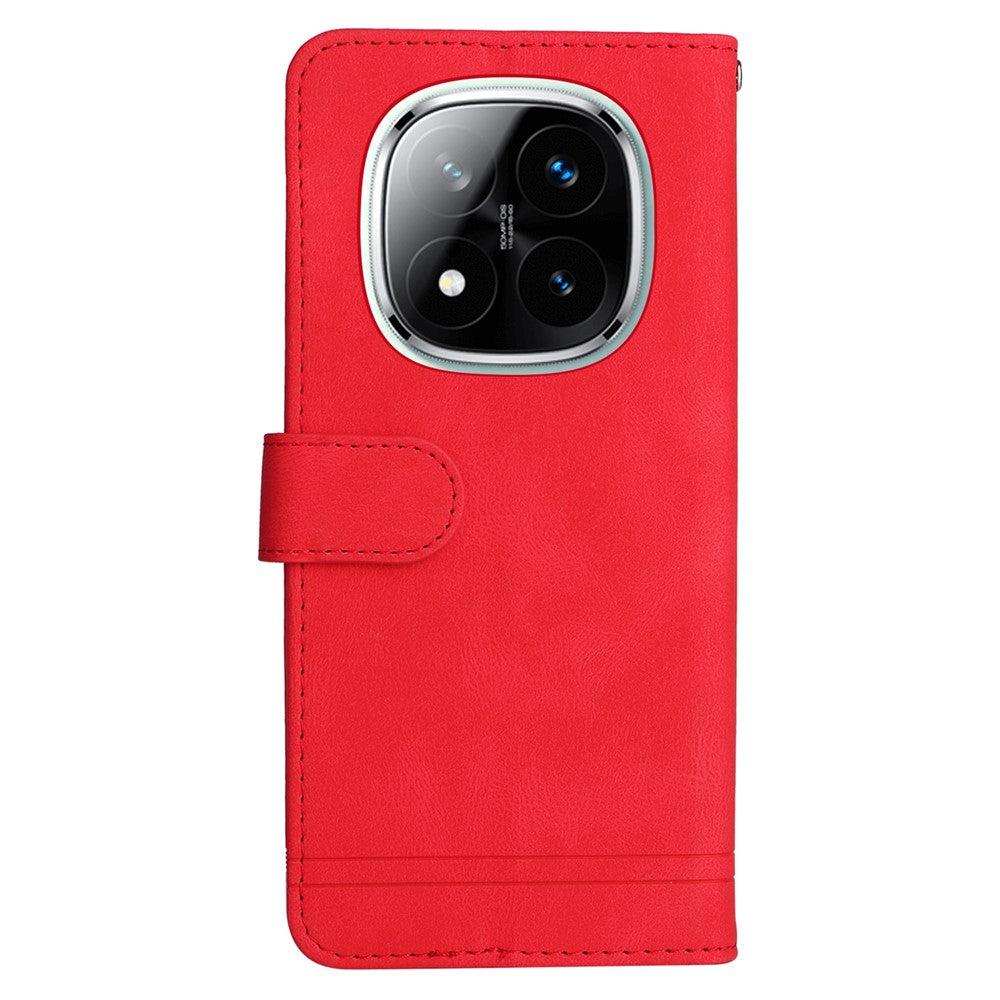 For Xiaomi Redmi Note 14 Pro+ 5G / Note 14 Pro 5G / Poco X7 5G Leather Wallet Cases Skin Touch Phone Cover Stand with Strap