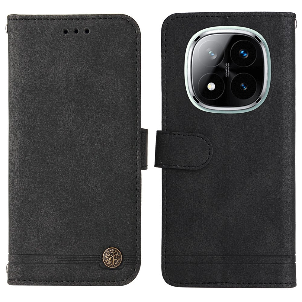 For Xiaomi Redmi Note 14 Pro+ 5G / Note 14 Pro 5G / Poco X7 5G Leather Wallet Cases Skin Touch Phone Cover Stand with Strap