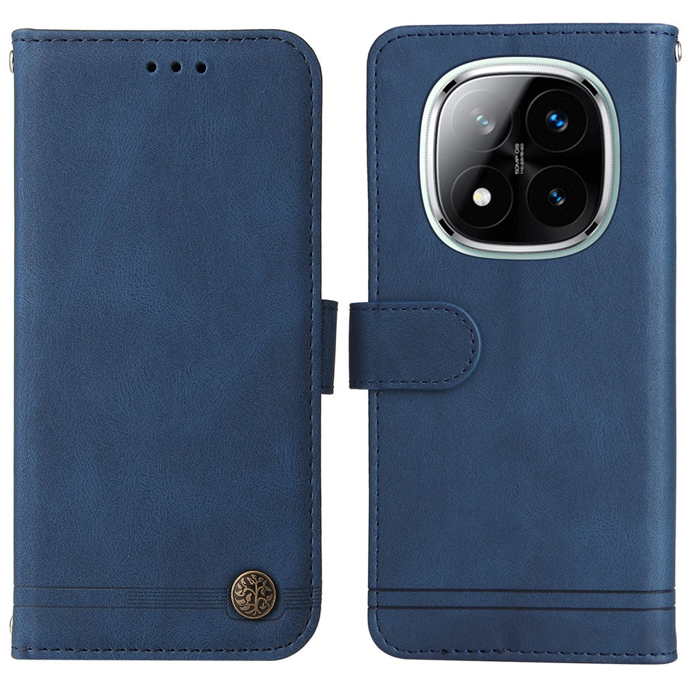 For Xiaomi Redmi Note 14 Pro+ 5G / Note 14 Pro 5G / Poco X7 5G Leather Wallet Cases Skin Touch Phone Cover Stand with Strap