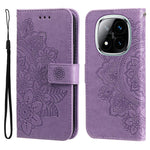 For Xiaomi Redmi Note 14 Pro+ 5G / Note 14 Pro 5G / Poco X7 5G Case Floral Pattern PU Leather Phone Cover