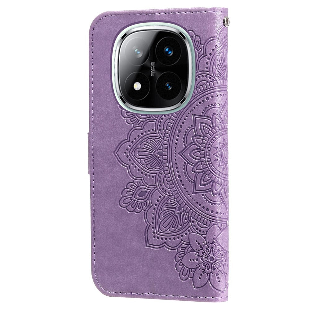 For Xiaomi Redmi Note 14 Pro+ 5G / Note 14 Pro 5G / Poco X7 5G Case Floral Pattern PU Leather Phone Cover