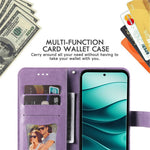 For Xiaomi Redmi Note 14 Pro+ 5G / Note 14 Pro 5G / Poco X7 5G Case Floral Pattern PU Leather Phone Cover
